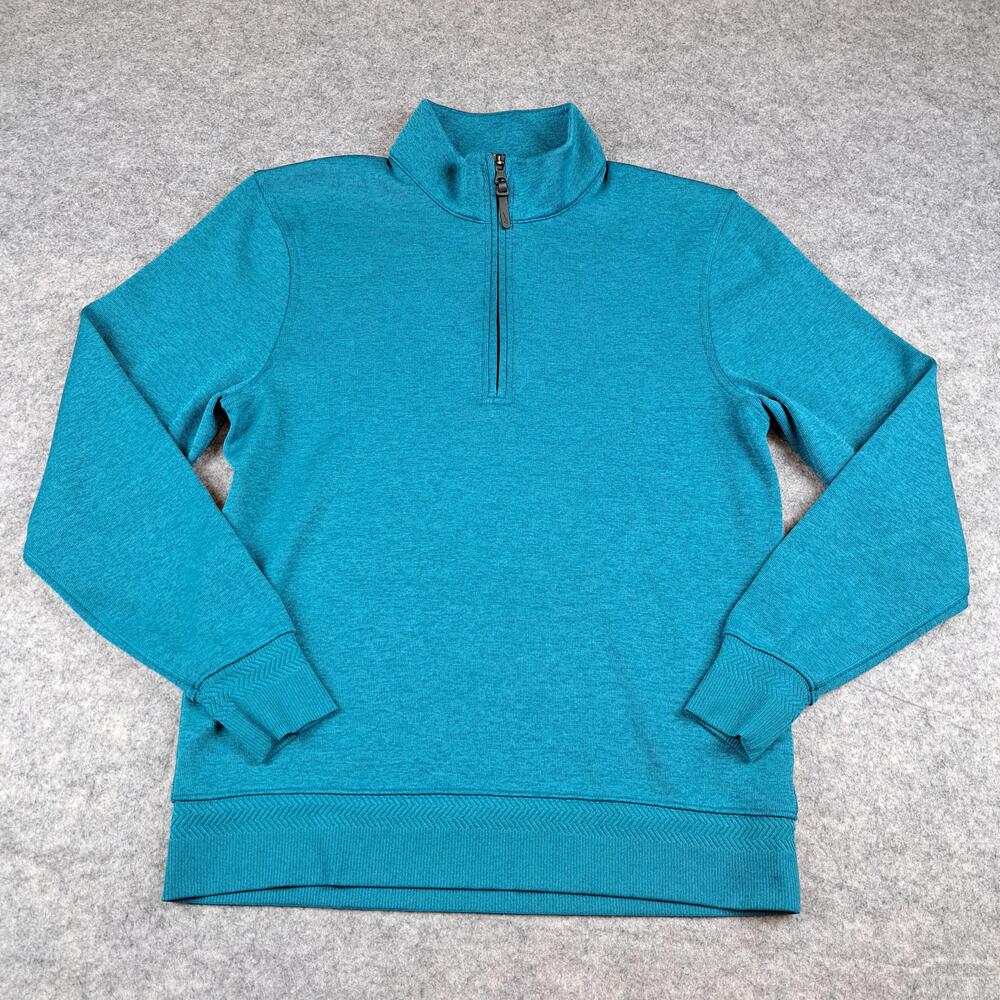 Nike Sweater Mens Small Teal Dri-Fit 1/2 Zip Pullover Athletic Training Top Mock